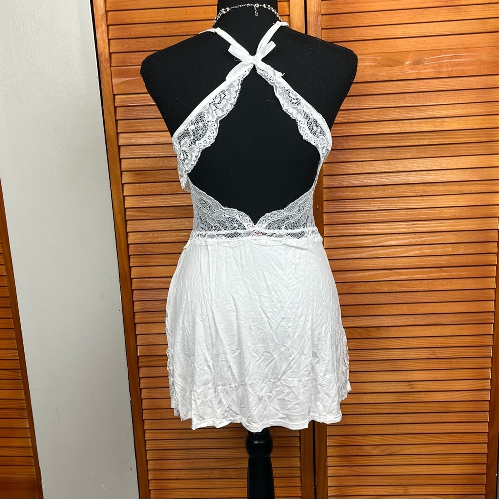Chic White Lace Slip Dress - Picture 4 of 5